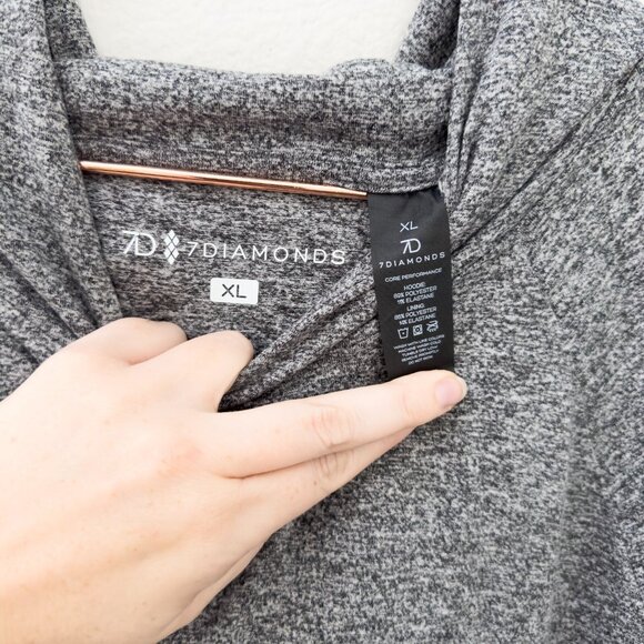 7Diamonds Core Hoodie Pullover Heather Gray Size XL - Picture 4 of 5